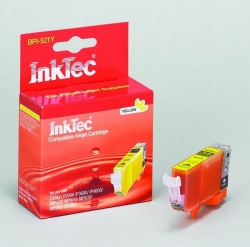 Canon CLI-521Y žlutá kompatibilní kazeta InkTec s čipem