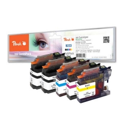 Brother LC-223 pack plus kompatibilních inkoustových kazet Peach, 2x černá + 3 barvy​