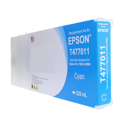 Epson T477011 compatible 220ml Dye Cyan