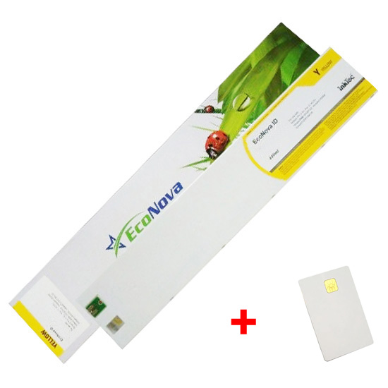 InkTec EcoNova ID 440ml Yellow + SmartCard Mutoh