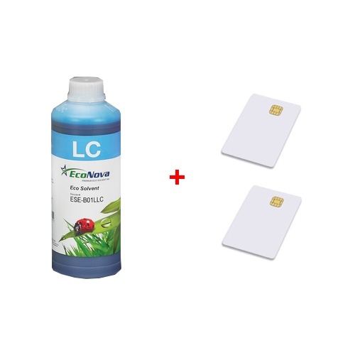InkTec EcoNova ID 1l Light Cyan + 2x SmartCard 440ml