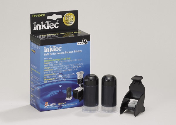 Plnící sada InkTec pro HP 336/338 2x20ml černá Pigment + plnící držák
