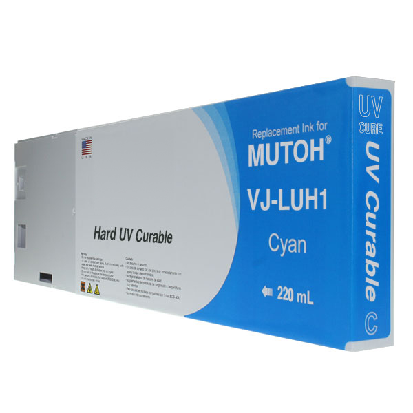 Kompatibilní kazeta UV LED 220ml Cyan pro Mutoh